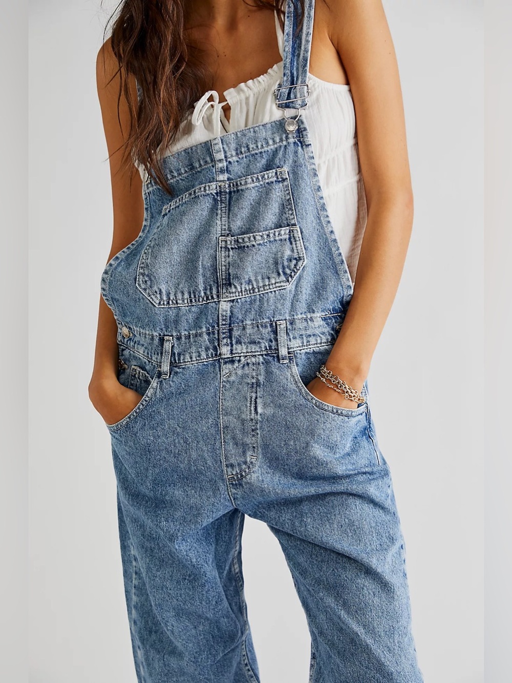 Free People We The Free Ziggy Denim Overalls- XS